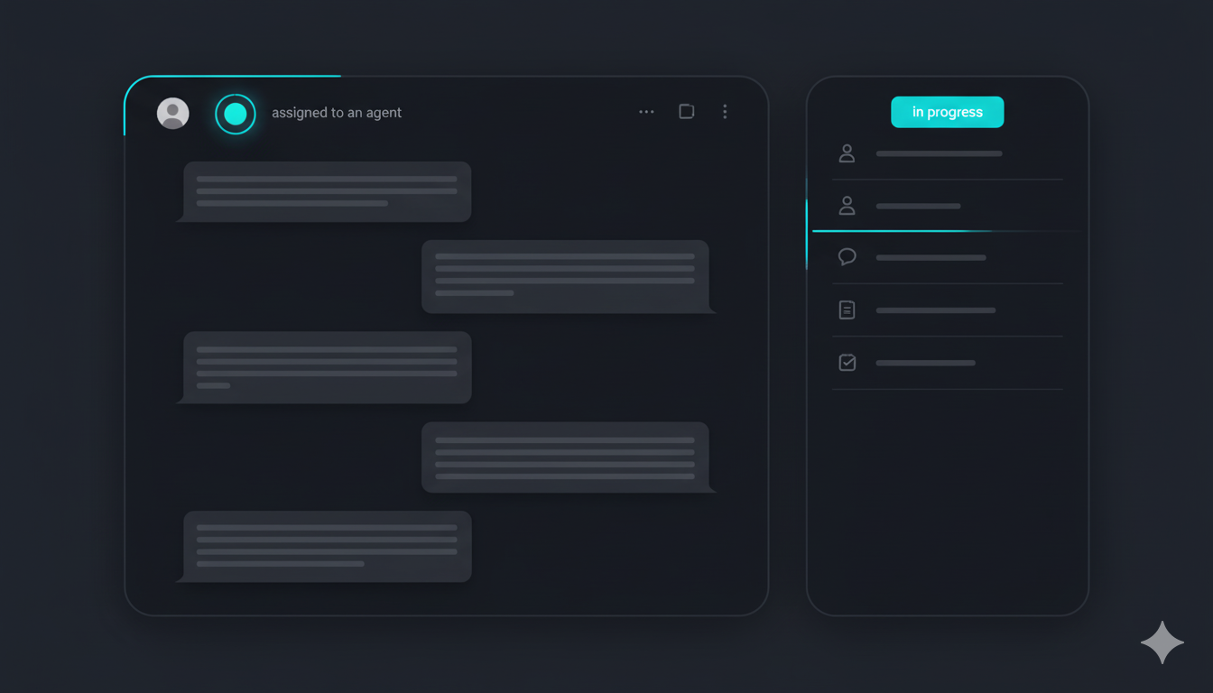 Conversación asignada a un agente (propiedad clara)