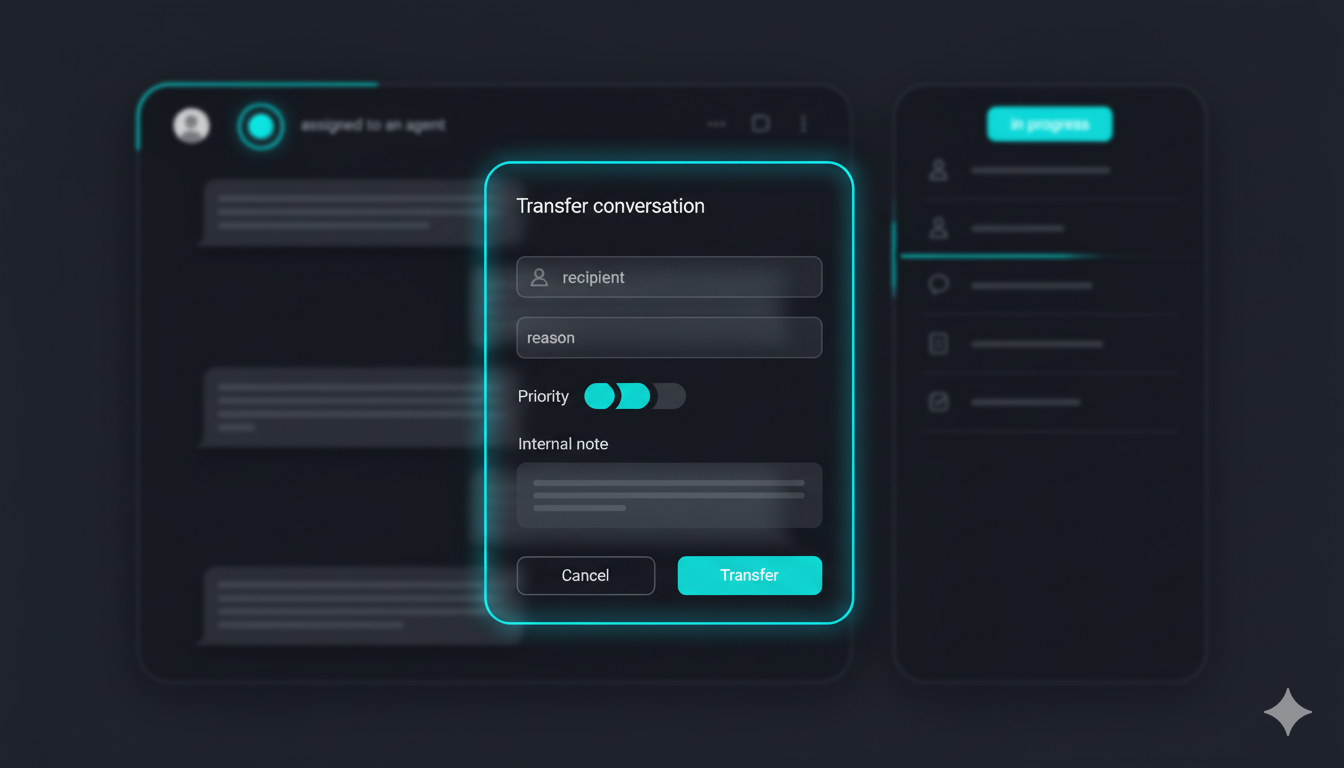 Derivación con motivo, prioridad y siguiente acción